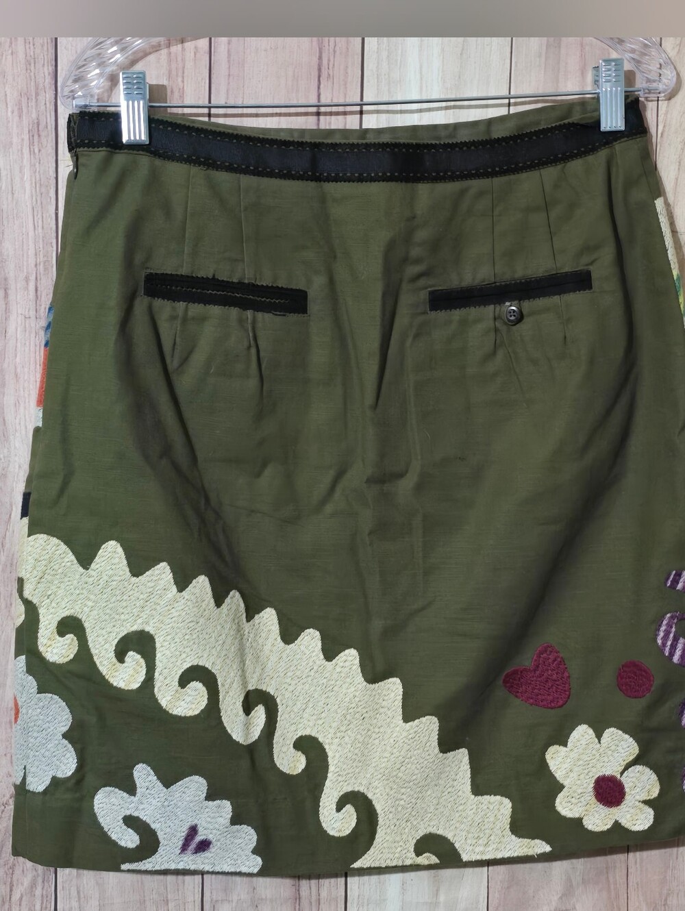 Anthropologie By Vanessa Virginia Embroidered A-Line Skirt Size 10 - Picture 3 of 8
